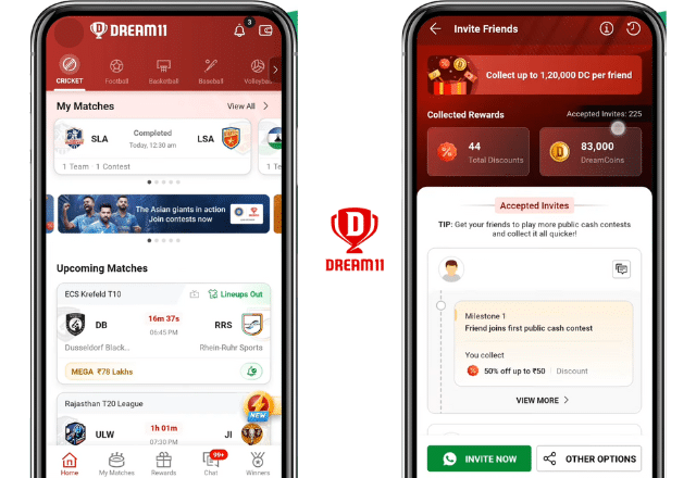 Refer and Earn Money from Dream11